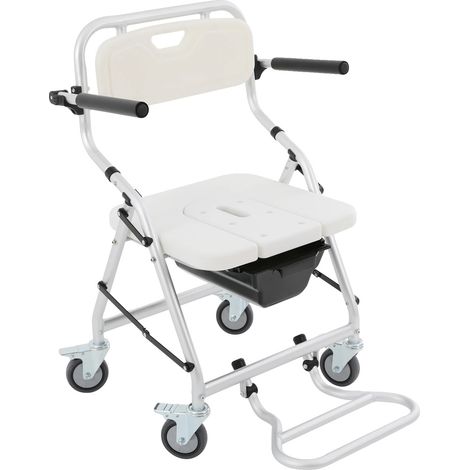 Silla plegable, capacidad de carga de 150 kg, blanca (1/2)