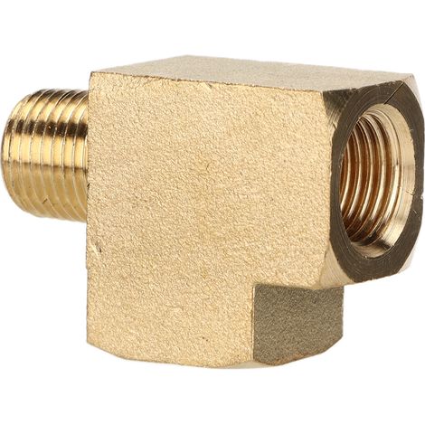 Massives T-Stück aus Messing, 1000 PSI, 1/8 Zoll NPt-Außengewinde, korrosionsbeständig, für Automobilumbauten (1/5)