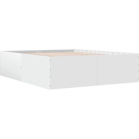 Estructura de cama madera de ingeniería blanca 160x200 cm vidaXL