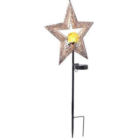 Lampe Solaire Exterieur Etoile Ajourée Lampe à Planter Le Sol Pour Jardin (1/5)