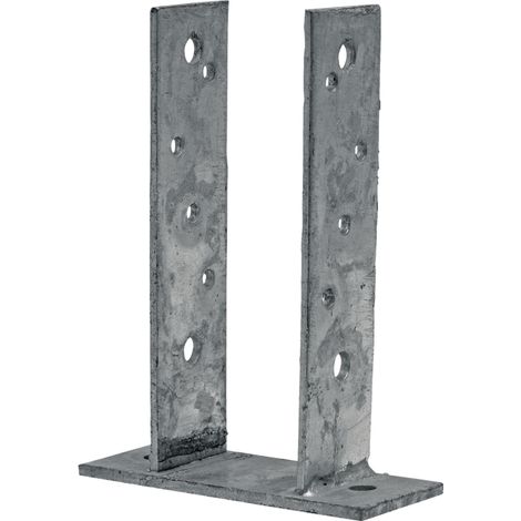 Base de poste de alta resistencia de 101x50x200 mm y 5 mm de grosor para montaje permanente. (1/2)