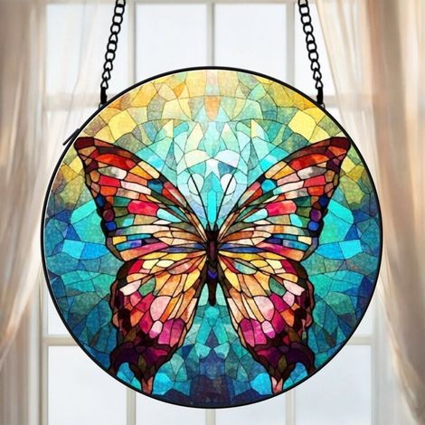 Décoration vitrail tortue attrape-soleil 12,5 cm fenêtre suspension élégante cadeau maman (1/5)