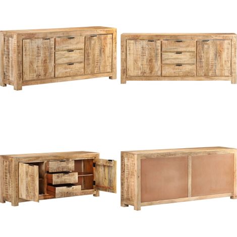 Buffet 175x40x75 cm Bois de manguier brut - Buffet En Bois - Meuble De Rangement - Mobilier De Salon - Commode - Meuble Tv - Home & Living (1/5)