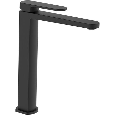 Miscelatore lavabo alto nero opaco senza piletta - serie Venere (1/2)