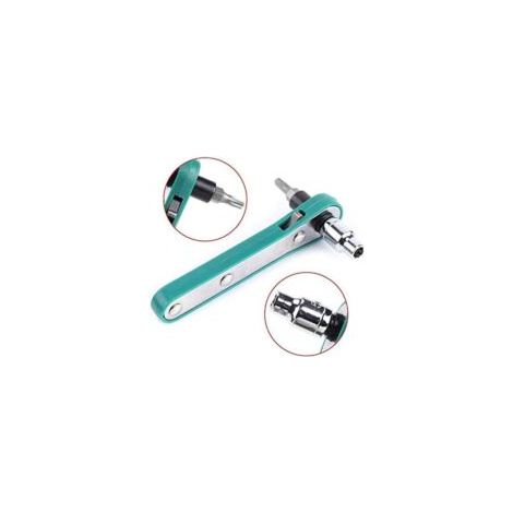 Cacciavite angolato a cricchetto da 1/4" con punta esagonale ad angolo retto e bussole - Crezuo