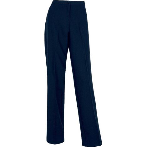 Pantalón de servicios recto para mujer sin bolsillos WORKTEAM B9016 38 Azul marino (1/3)
