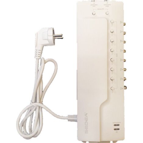 AMPLIFICATEUR DISTRIBUTEUR 2 ENTREES TNT ET DAB (FM) 8 SORTIES TV GAIN 18 DB (1/3)