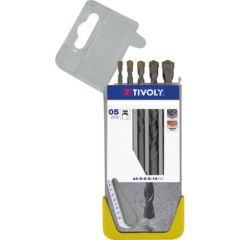 Estuche de 5 brocas para hormigón - Ø 4-10 mm