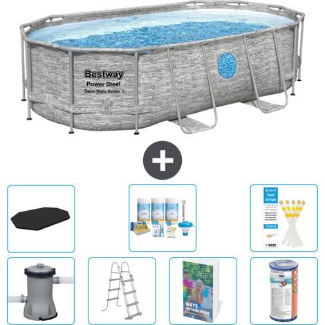 Bestway Power Steel Oval - 427x250x100 cm - 8-teilig S556