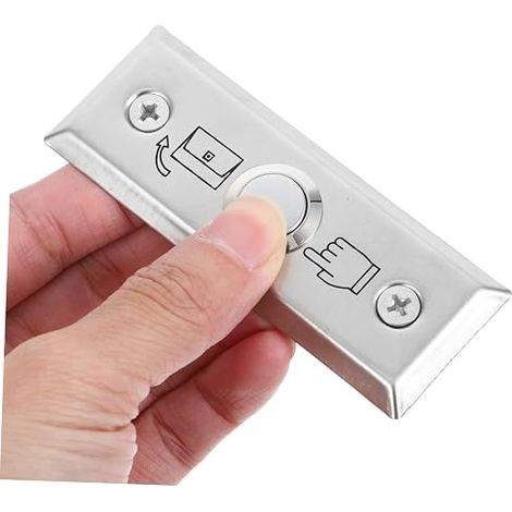 Interrupteur De Porte En Inox Bouton Poussoir De Sortie Plaque Murale De Sonnette Étanche Contrôle D'accès Extérieur (1/4)