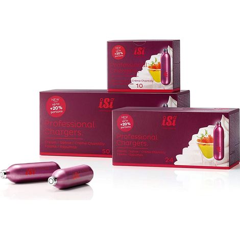 iSi set 50 ricariche capsule sifone panna acciaio