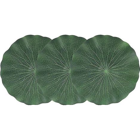 3 feuilles de lotus artificielles