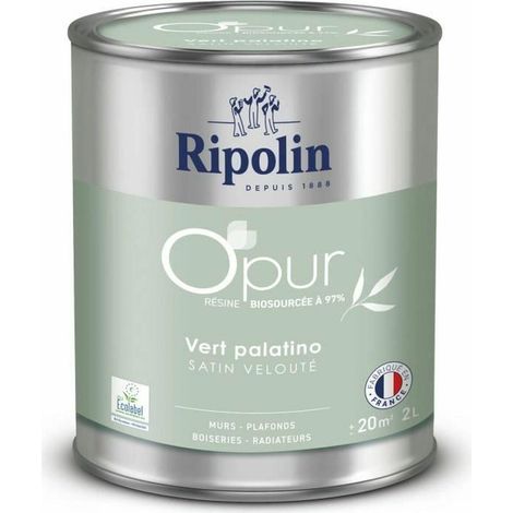 O'pur Wände Holzarbeiten Heizkörper Palatino grün samtig Satin - RIPOLIN - 2 L