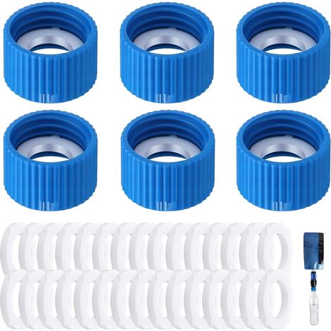 3. Connecteurs de filtre légers pour réservoirs de jardin, 2 adaptateurs, 10 rondelles, filetage de 28 mm, connecteur de filtre à eau portatif (1/4)