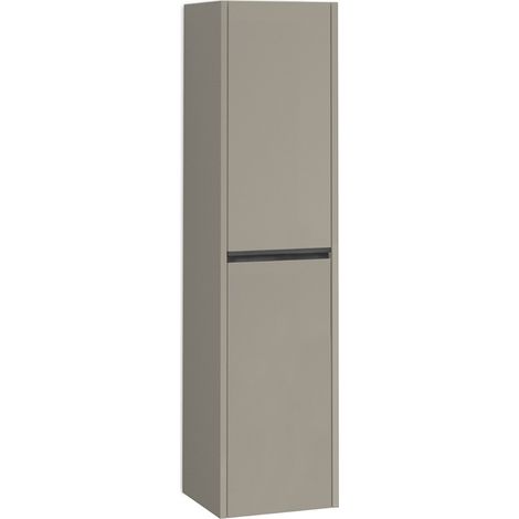 Columna Baño Suspendida 1 Puerta 140 x 34,9 x 32,2cm Moka Tirador Negro