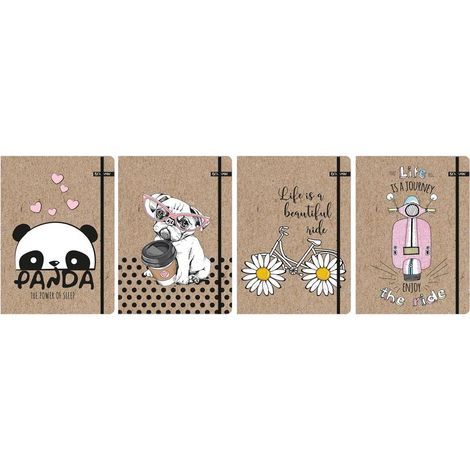 Carpeta con banda elástica, papel kraft tamaño A4
