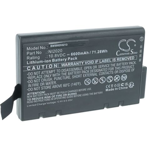 vhbw batteria compatibile con Aerotrak TSI DustTrak DRX 8530, DRX 8530EP, DRX 8533, DRX 8533EP dispositivo di misurazione (6600mAh, 10,8V, Li-Ion) (1/5)