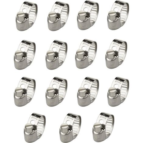 15 Colliers Serrage Inox 10-16mm, Ajustables (1/5)