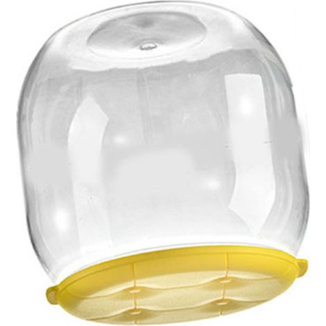 Tabouret de Rangement Rond Transparent Multifonction Jaune pour Salon Entrée Maison (1/5)