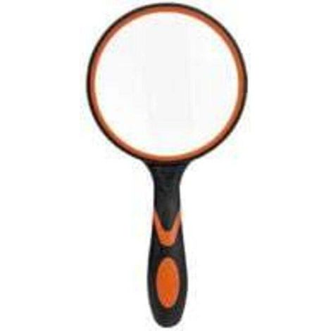 Grande loupe de lecture en verre pour livres scientifiques, journaux, lecture, insectes, passe-temps, observation de qualité supérieure,Noir et orange