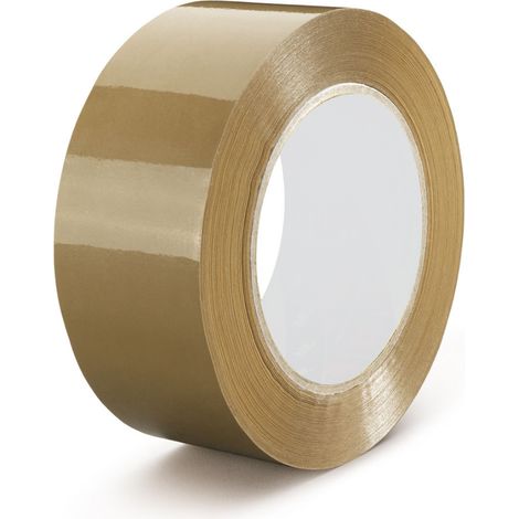 Lot de 6 Ruban adhésif polypropylène polyvalent colle renforcée 48mm X100 m havane
