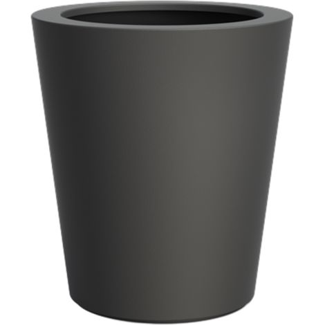 Adezz Conic mit Boden Pflanzgefäß Fiberglas Pflanzkübel 890x1000 mm schwarz