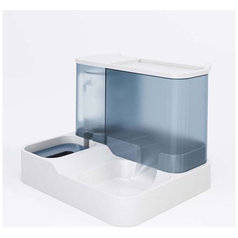 Distributeur Automatique Nourriture Et Eau 2 En 1 Pour Chats Et Petits Chiens Bleu (1/4)