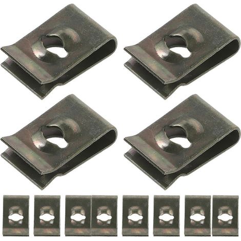 50 fixations de pare-chocs en forme de U, clips de fixation universels pour pare-chocs de voitures-1.50X1.00X0.30CM (1/4)