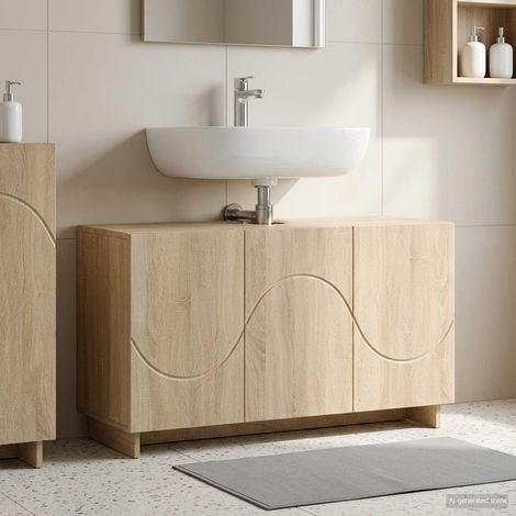 vidaXL Mobile da bagno Rovere Sonoma 101 x 41 x 58 cm (1/5)