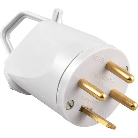 Legrand 090127 Ficha 3P+T 20A 400V con etiqueta con Gencod