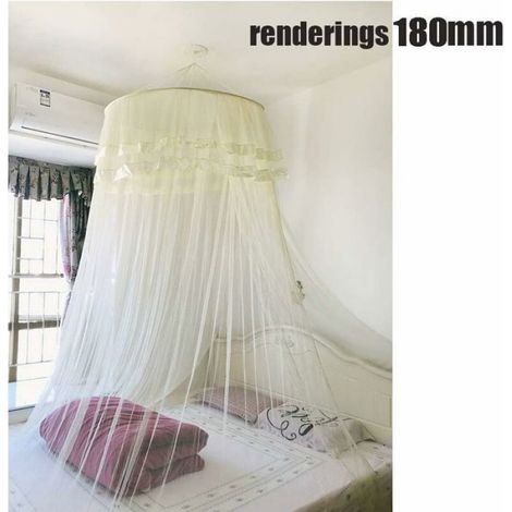 Lot de 2 crochets pour moustiquaire de plafond – Fixation solide avec vis en fer–Ruban adhésif double face – Pour moustiquaires dôme (1/4)