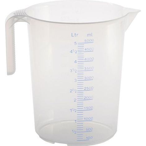 hünersdorff pichet mesureur 5000 ml polypropylène transparent - 939500 (1/2)
