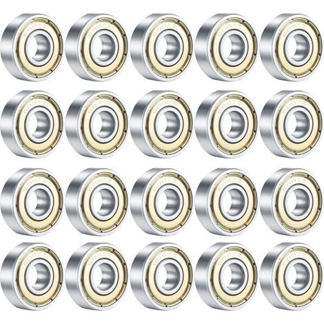 Lot de 20 roulements à billes 608Z en acier – Pour skateboard et roller (1/5)
