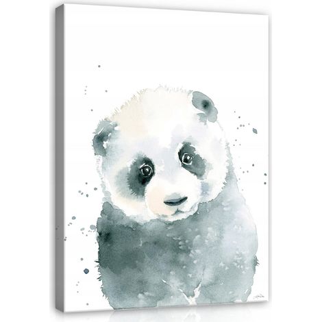 Peinture pour chambre d'enfant panda sur toile 120x80 (1/3)