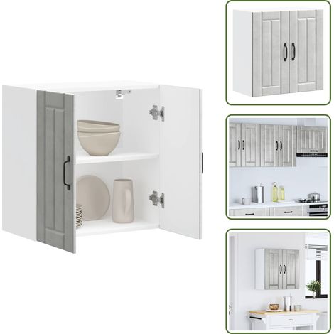 vidaXL Küchen-Hängeschrank Lucca Betongrau Holzwerkstoff (1/5)