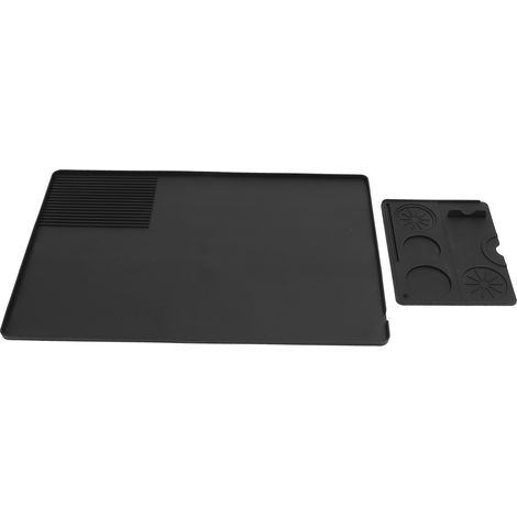 Tapis à café en silicone antidérapant et résistant à la chaleur, avec tapis de tasseur amovible, idéal pour la cuisine, le comptoir et le café. (1/5)