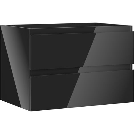 Mexen Orio mobile da bagno sottolavabo 70 cm, 2 cassetti, nero lucido - 91A10-07047-2-BFF70 (1/5)