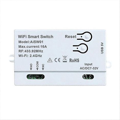 WLAN-Hausautomatisierungsmodul mit integriertem 7-32V-Timer und intelligenter WLAN- + RF433-Fernbedienung (1/5)