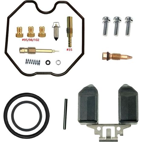 Kit de réparation de carburateur pour XL185S 1985-1993 175 cm³ Kit + flotteur Compatible XL185S Monocylindre Gicleurs principaux n° 95 Pointeau 16R30 Joints en nitrile Spécifications d'origine (1/2)
