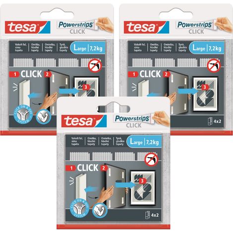 Velcro autoadhesivo TESA con pegamento para pegar fotos, 4 pares L x3