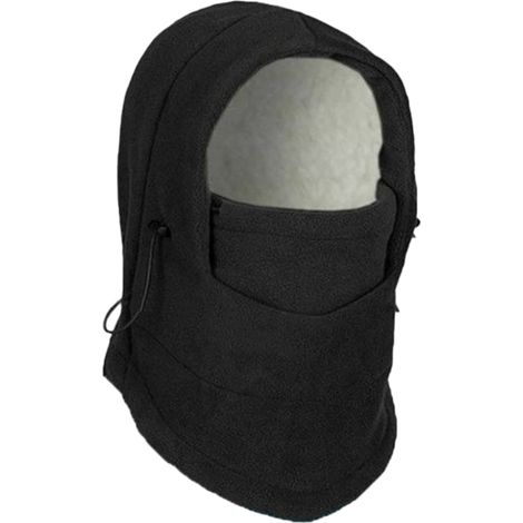 Masque facial de ski coupe-vent, bonnet chaud d'hiver, capuche ajustable pour temps froid