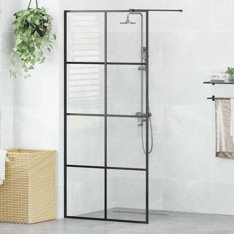 Paroi de douche pour douche à l'italienne en verre trempé de sécurité transparent 90 x 195 cm