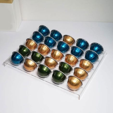 Organisateur de stockage de dosettes de café, porte-capsules à tiroir en acrylique pouvant contenir 35 dosettes pour la cuisi Femeo (1/4)