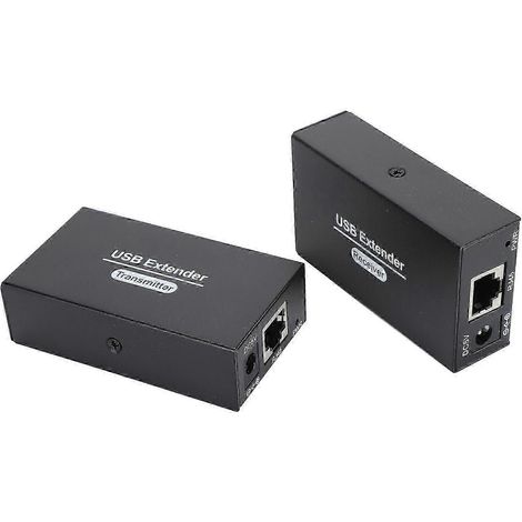 Prolongateur USB 262ft sur Ethernet unique Cat5e 6 7 Usb Rj45 Lan Extender avec 4 concentrateurs USB 2.0 pour Windows pour Os X pour Android pour Linux Prise UE 100240v (1/2)