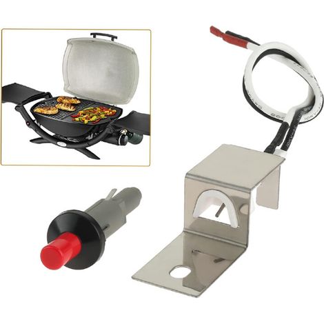 encendido piezoeléctrico,Encendido piezoeléctrico con botón pulsador compatible con Weber Q100 Q200 Q120 Q220 Q1000 Q2000 (1/4)