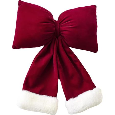 Nœud bordeaux - Décoration de Noël, idéale pour suspendre au sapin, pour décorer les fêtes de Noël en intérieur et en extérieur - 18×35cm