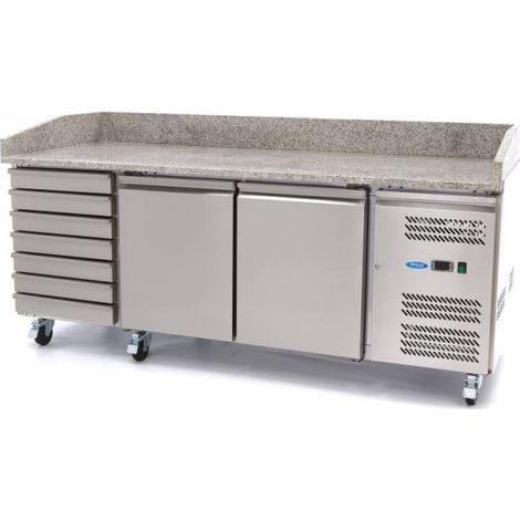 Réfrigérateur à Pizza - 202 cm - 2 Portes - 7 Tiroirs - Maxima (1/5)
