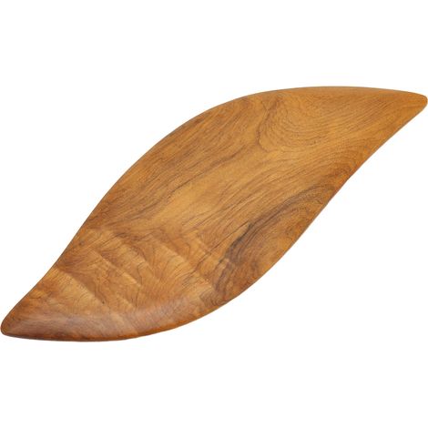 Grattoir Gua Sha universel pour le visage et le corps, en bois parfumé, type feuille de bois, pour le massage des méridiens (1/5)