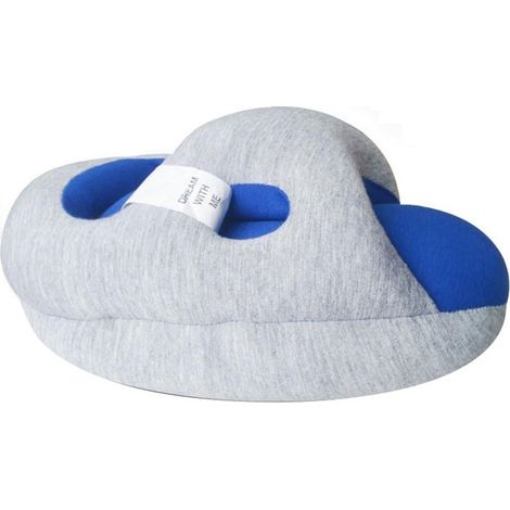 Oreiller de voyage pour avion, voiture, bureau, support de cou pour Flying , Power Nap Oreiller, accessoires de voyage pour homme femme bleu (1/5)