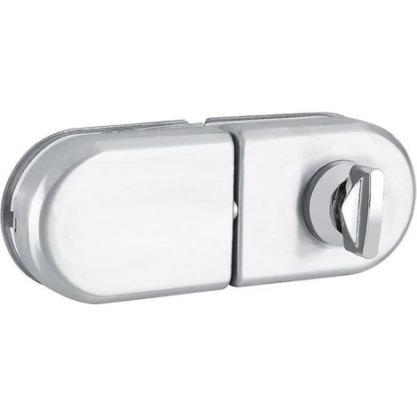 Cerradura de puerta semicircular de 10-12 mm con pestillo de acero inoxidable y llaves.